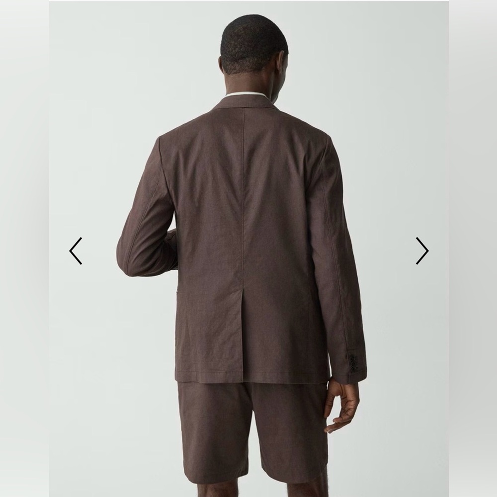 THEORY***Men Clinton Brown Linen Blazer***Size 42 $525 - Picture 3 of 9